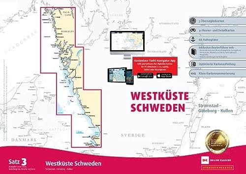 Sportbootkarten Satz 3: Westküste Schweden (Ausgabe 2022/2023): Strömstad bis Kullen  